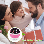 LED Star Sky Projector Night Light Kids Rotating Starry Night Lamp USB Sleep Light Xmas Gift
