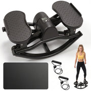 Compact Swing Stepper with Resistance Bands & LCD Monitor