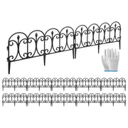 Garden Fence Panels 10-Pack with Rotatable Connectors