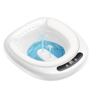Electric Sitz Bath Tub Sits Bath Soak Pan Salts Bowl Postpartum Care Basin for Toilet Seat with Dual Nozzles 3-Level Water Flow Water Temperature Disp