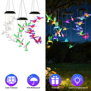 Solar Wind Chimes 3-Pack with Color Changing LED Lights