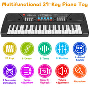 37-Key Electronic Keyboard with Microphone for Kids