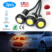 3Pcs Amber Eagle Eye LED Light Bulbs 12V 18MM Waterproof DRL Lights Fog Tail Front Grill Bumper Backup Clearance Marker Light