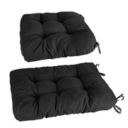 Rocking Chair Cushion 2 Pieces Back Seat Sets with Non-Slip Ties Polyester Fiber Filling Comfortable for Indoor Home Office Car