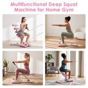 Adjustable Deep Squat Machine with Resistance Bands