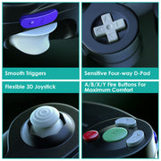Shock Wired Game Controller Gamepad Compatible with Nintendo Wii Gamecube