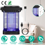 Electric Solar Powered Bug Zapper 1076Sq.Feet Range Mosquito Killer Lamp IP65 Waterproof  Insect Fly Trap Catcher for Indoor Outdoor