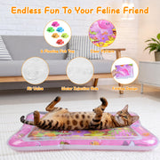 Cat Water Mat with Floating Fish & LED Lights