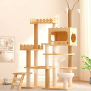 Cat Tree Tower 66.9" with Acrylic Capsules and Scratching Posts