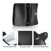 Credit Card Holder Card Organizer Pouch PU Leather Case Snap Closure with 26Pcs Card Slots