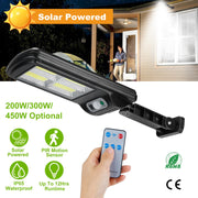 Solar Powered Wall Lights Outdoor 120LED Beads Motion Sensor Lamp IP65 Waterproof 3 Modes Sensor Light W/ Remote Control For Street Front Door Deck