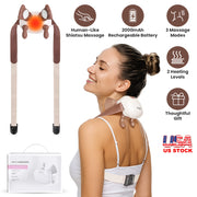 Cordless Neck Massager with Heat and Shiatsu Kneading