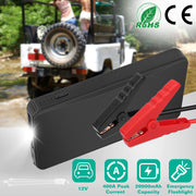 12V Car Jumper Starter 400A Peak 20000mAh Battery Charger Power Bank Portable Power Booster Battery w/ 3 Flashlight Modes