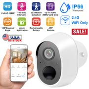 1080P WiFi IP Camera PIR Motion Detection IR Night Vision Camcorder IP66 Waterproof Security Surveillance Camera App Cloud Available for Indoor Outdoo
