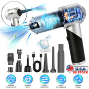 Cordless Car Vacuum Cleaner Portable Handheld Vacuum With 20000PA Suction Brushless Motor 3 Suction Levels Type-C Rechargeable Compressed Air Duster B