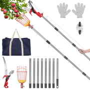 Extendable Pole Saw & Fruit Picker with 65Mn Steel Blade