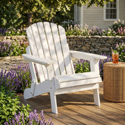 Folding Adirondack Chairs Set of 2 - Hemlock Wood Outdoor Seating