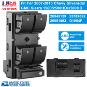 Electric Master Power Window Switch Driver Side Fit for 2007-2013 Chevy Silverado GMC Sierra 1500 2500HD 3500HD 20945129 25789692