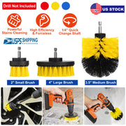 3Pcs/Set Drill Brush Power Scrubber Cleaning Brush for Car Carpet Wall Tile Tub Cleaner Combo