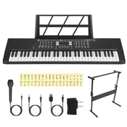 61 Keys Digital Music Keyboard Electric Piano Electronic Musical Instrument Kids Learning Keyboard with Light Up Keys Microphone for 3-12 Year Old Kid