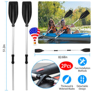 2Pcs Kayak Paddles Aluminum Alloy Detachable Canoe Paddle Boat Oars for Kayaking Boating Oar Fishing