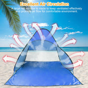 Pop Up Beach Tent Sun Shade Shelter Anti-UV Automatic Waterproof Tent Canopy for 2/3 Man with Net Window Storage Bag for Outdoor Beach Camping Fishing P
