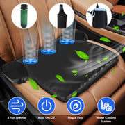 Summer Water Cooling System Seat Cushion With Fans 3 Speeds 26¡C/78¡F Constant Temperature USB Plug Portable Auto On/Off Ventilated Seat Cushion For H