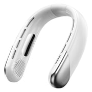 Portable Neck Cooling Fan With Type-C Charging Battery Hands-Free Bladeless Personal Fan 5 Speeds Digital Display Adjustable Neck Width for Man Woman