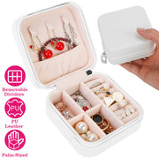 Mini Jewelry Storage Box Portable Ring Earring Necklace Storage Travel Case PU Leather Jewelry Organizer Gift