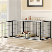 48.2" Indoor Dog Kennel with PVC Top Cover and Flexible Door
