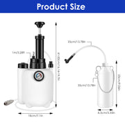 3L Manual Brake Bleeder Kit – Vacuum Pump with 1L Waste Bottle & 4 Adapters