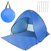 Pop Up Beach Tent Sun Shade Shelter Anti-UV Automatic Waterproof Tent Canopy for 2/3 Man with Net Window Storage Bag for Outdoor Beach Camping Fishing P