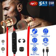 Sport Headsets Wireless V4.1 In-Ear Stereo Headphones Sweat-proof Running Earphones w/Mic Hands-free