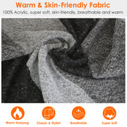 Women Winter Warm Scarf 74.8x25.6In Long Soft Knitted Shawl Extra Thick Plaid Blanket Wrap Cape