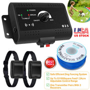 Electric Dog Fence System Pet Tone Shock Boundary Containment Water Resistant Collar Receiver For Small Medium Large Dog