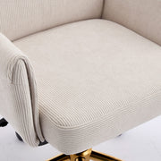 Mid-Back Velvet Office Chair with Memory Foam Cushion