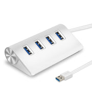 4 Ports USB3.0 Hub 5Gbps USB3.0 Aluminum Expansion Hub Splitter File Video Date Reader Transmission For U Disk Flash Drive Mouse Digital Camera