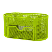 Metal Mesh Pencil Holders Desk Organizer w/9 Compartment Pen Holder Storage