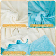 Fleece Throw Blanket Warm Soft Flannel Bed Cover Cuddly Cozy Sofa Travel Car Blanket with  Queen King Throw Size Optional