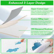 Queen Size Waterproof Mattress Protector Breathable Soft Cotton Mattress Pad Cover With Elastic Deep Pocket Up To 11in Noiseless Machine Washable Bedd