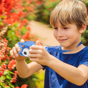 Dinosaur Kids Selfie Camera Cartoon Camera 48MP 1080P HD Digital Camera with Cartoon Case Card Reader 32G MMC Card for Boys Girls Aged 6+ Years Old