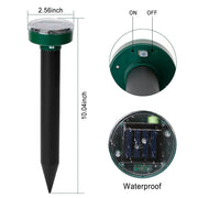 4PCS Solar Sonic Mole Repellers – Waterproof Outdoor Pest Stakes