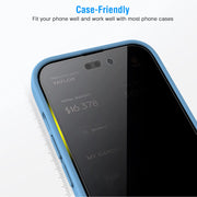 2Pcs Privacy Screen Protectors Tempered Glass Screen Film Full Coverage Screen Protector Fit for iPhone 14/14Plus/14Pro/14Pro Max/13/13Pro/13Max/12/12