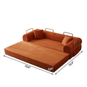 78.8" Convertible Floor Sofa Bed with High Density Foam