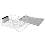 Dish Drying Rack Stainless Steel Dish Rack with  Drainboard Cutlery Holder Kitchen Dish Organizer