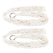 2Pcs Plant Hanger Flowerpot Net Bag 40in Cotton Rope Plant Hangers 4Legs Plant Hanger Fit For Round Or Square Plant Pot 4-11in