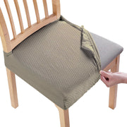 4Pack Waterproof Dining Chair Slipcovers Stretch Chair Seat Slipcovers Removable Washable Jacquard Seat Covers for Dining Room