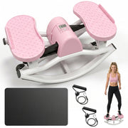 Compact Swing Stepper with Resistance Bands & LCD Monitor