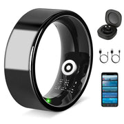 Smart Ring Health Tracker Fitness/Sleep/Stress/HRV Tracker with Charging Case Magnetic Charging Cable for Women's & Men Compatible with iOS & Android 7-