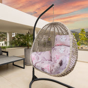 Egg Chair Cushion with Headrest - Thick Padded Swing Seat